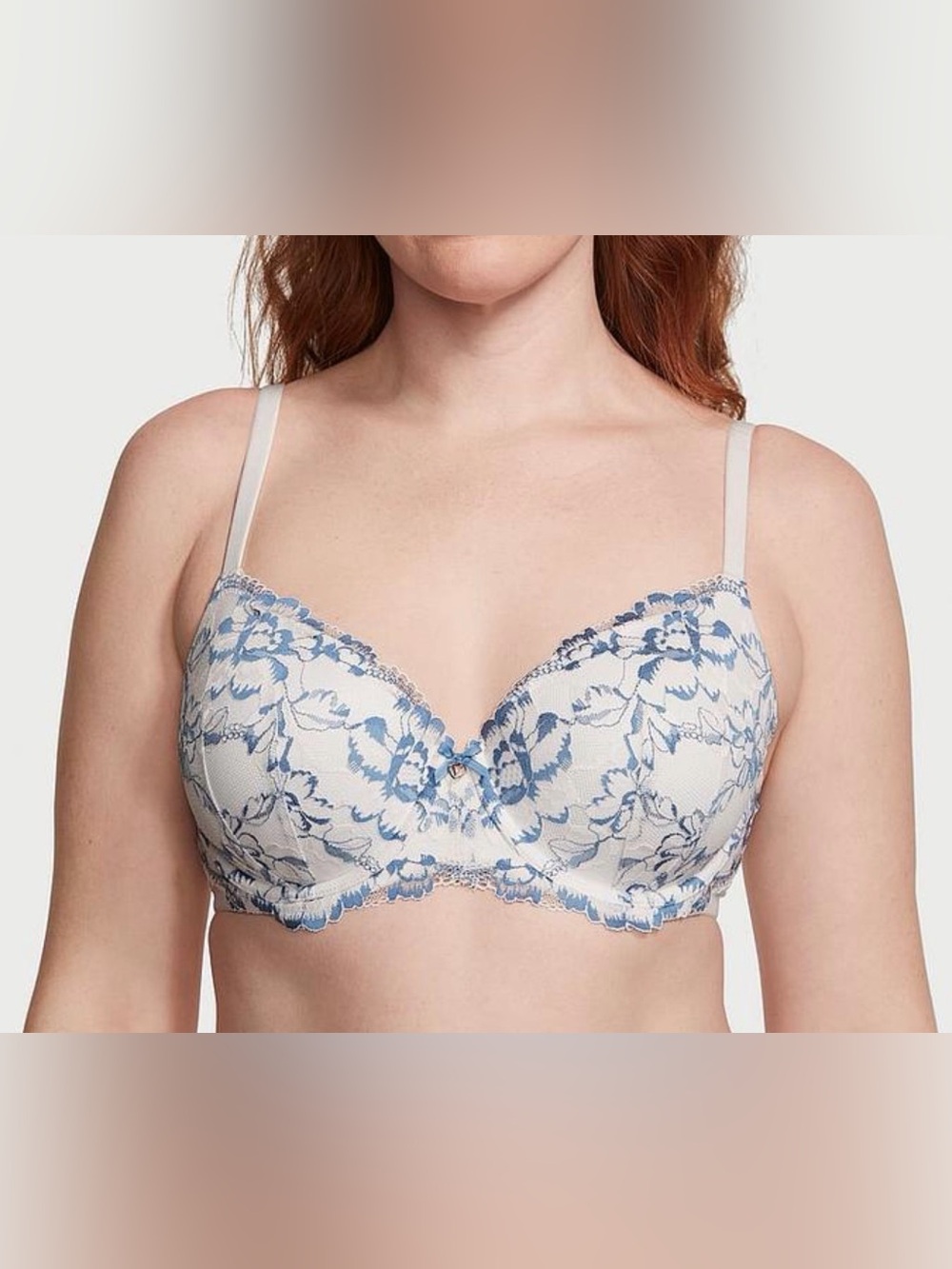 Victoria's Secret Lightly Lined Lace-Cup Demi Bra - Coconut White. Size 36C